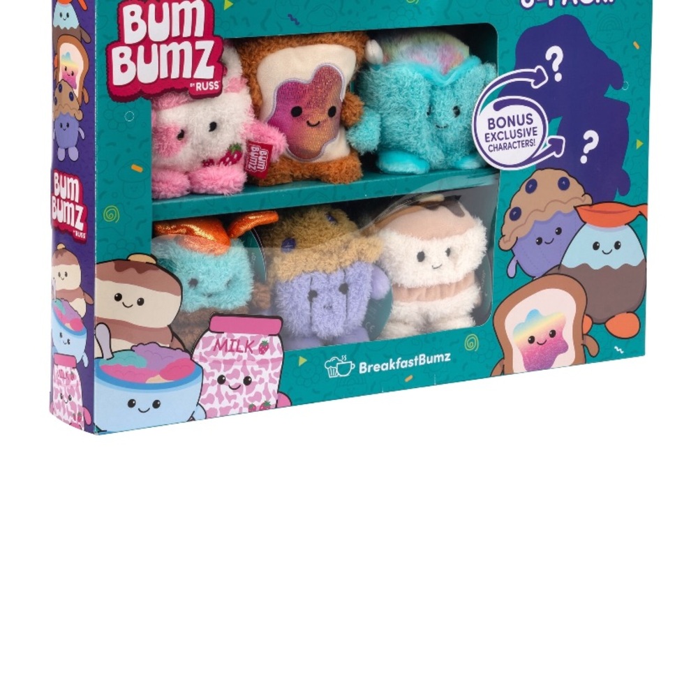 BRAND NEW BUM BUMZ 4.5” PLUSH VALUE BOX 8 PIECE SET! NWT! SMOKE FREE HOME! - Picture 4 of 4
